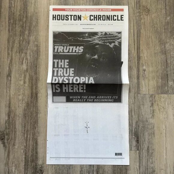 Travis Scott Cactus Jack Houston Chronicles Newspaper Astroworld Festival